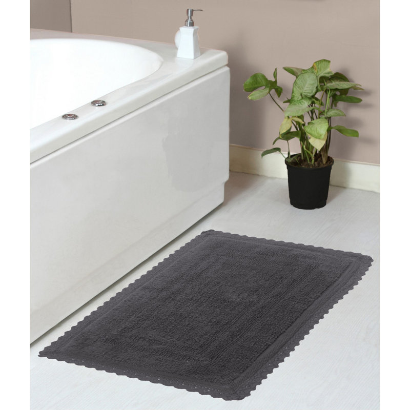 Tapis de bain réversible 100% coton Opulent Bathmat, l 21 po x L 34 po, gris