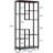 69.2" 6-Tier Rustic Brown Industrial 8-Shelf Etagere Bookcase Storage Display Rack For Living Room, Bedroom