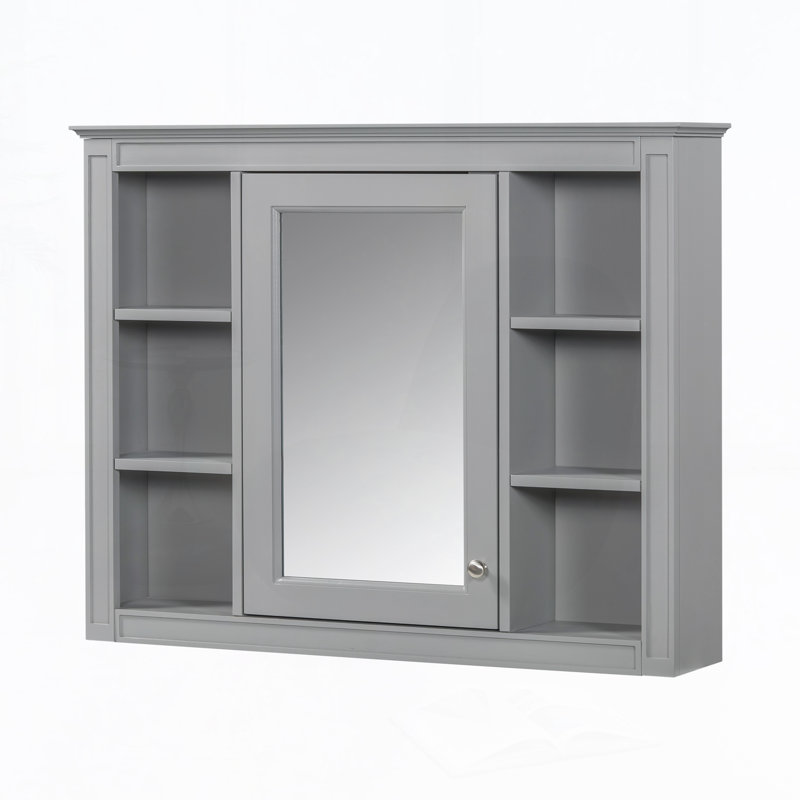 Pharmacie murale 35 "x 27,5" avec miroir, Gris