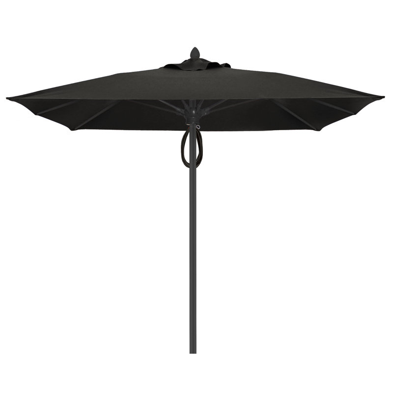 Parasol de marché carré 7,5 pi Prestige, Blanc, Sunbrella® - noir