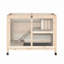 Cage à lapins d'intérieur avec roulettes, bureau et table d'appoint, cage à lapin en bois pour une mobilité facile et une utilisation efficace de l'espace-735524105