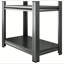 Support de rangement en métal à 2 couches, tablette de séparation réglable, bibliothèque en métal, support de rangement vertical de bureau, noir, assemblage requis