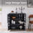 2 Doors Arched Sideboard Buffet Cabinet Grey Black -3PCS-244128535