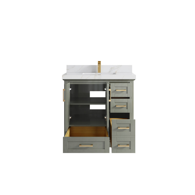Boston 36 po X P 22 po De meuble-lavabo central D, Sienne Calacatta