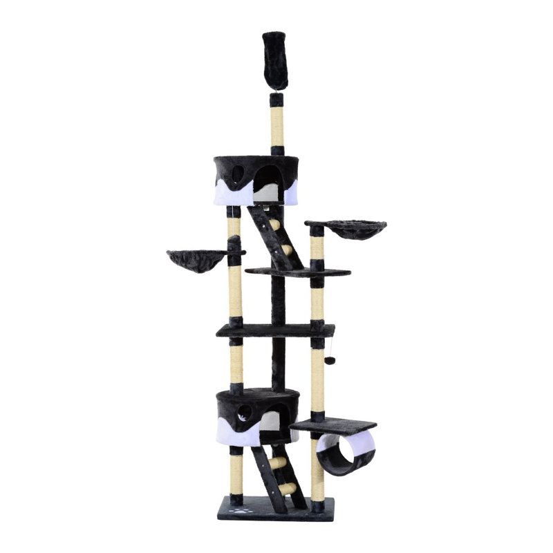 609.6cm H Cat Tree, Deep Grey