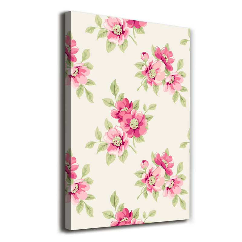 Pink Flowers - Wrapped Canvas Print