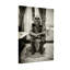 Bath & Laundry Black And White Man On Toilet Reading Newspaper-108476268