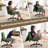 Criss Cross Legged Office Chair with Wheels,Wide Office Desk Chair with Flipable Back Cushion,Mid Back Ergonomic Computer Chairs(Forest Green))-163819052