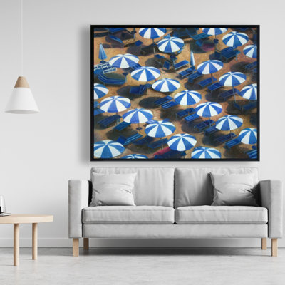 Beach Umbrellas Print On Canvas