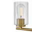 2-Light Bath Vanity Fixture with Clear Ribbed Glass-1941388315