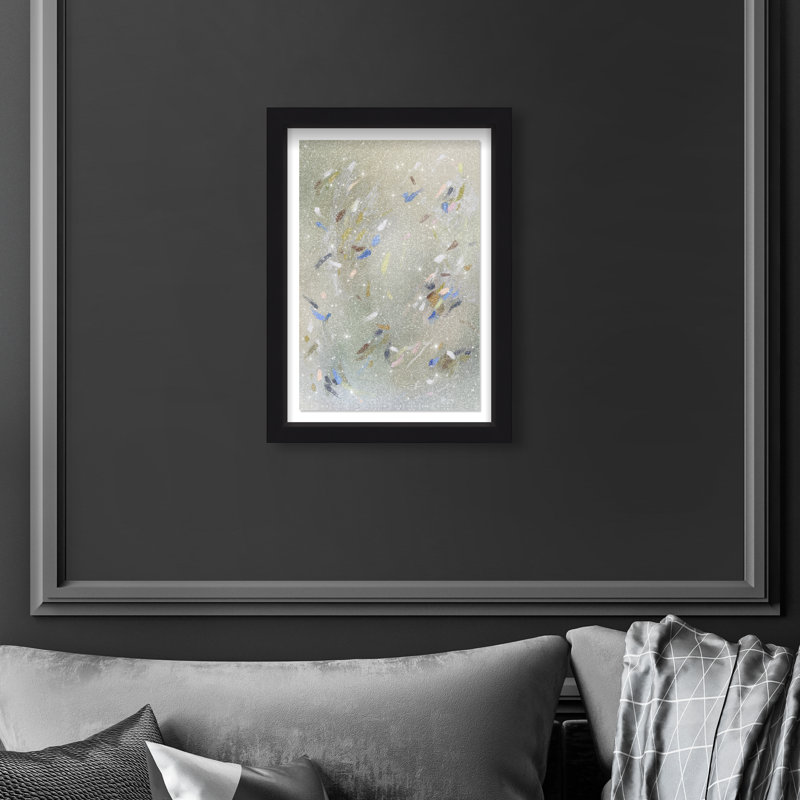 Spontaneous Trace Print by Oliver Gal, 46.5"H x 31.5"W, Black Shadowbox