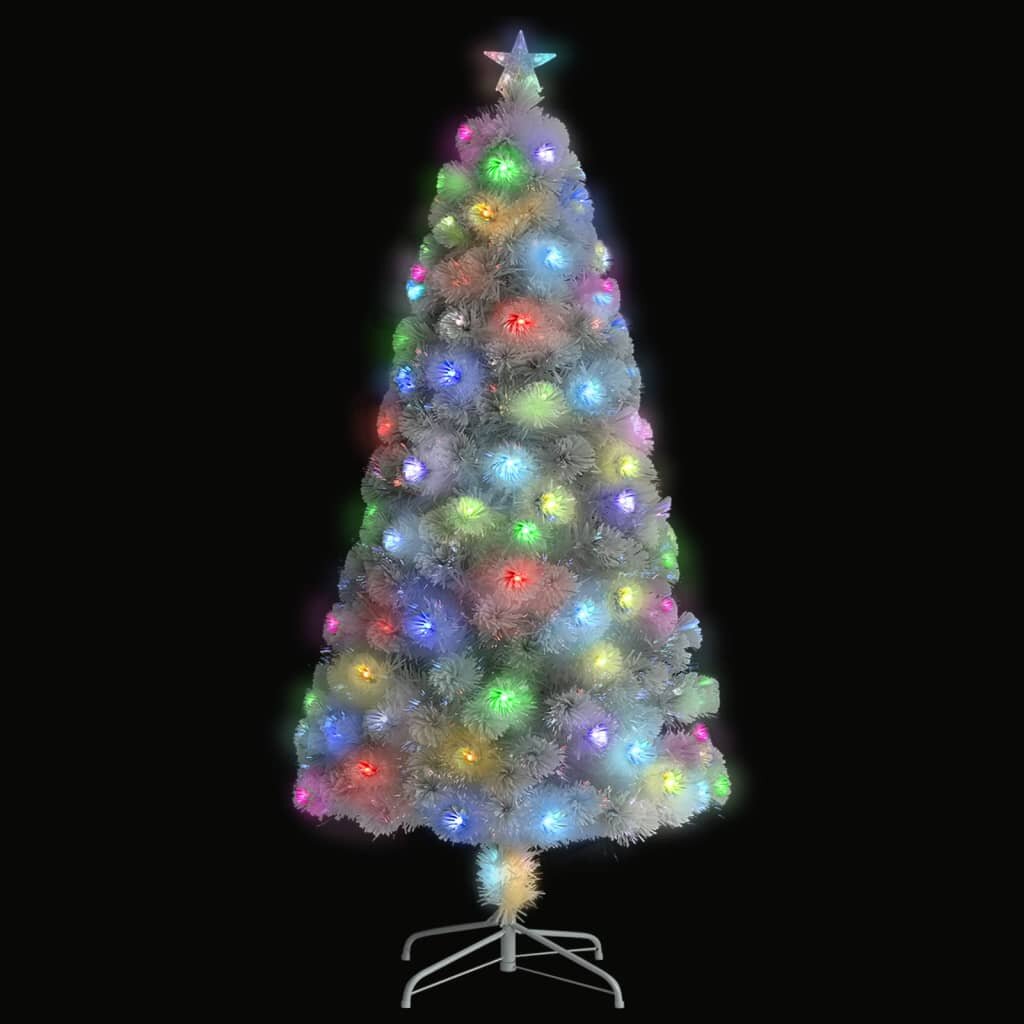 Künstlicher Weihnachtsbaum 210 cm mit LED-Leuchten in Weiß