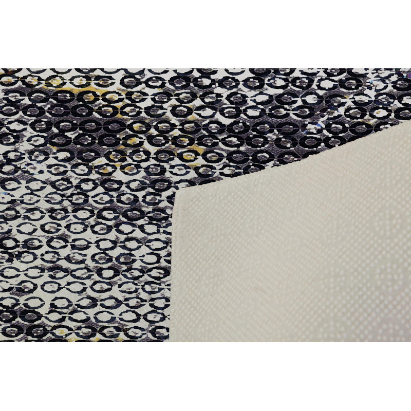 Elegant Hall Carpet, 3D Digital Print Design, 3.9 x 4.9 ft | 100% Polyester, Antibacterial, Non-Slip PVC Dot Underside, Pile Height: 0.04 in, Machine Washable, Perfect for Living Room & Entryway Decor