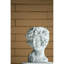 Buste mural en ciment 8 po x 9 po x 11,5 po, gris, avec motif floral pour jardin-132994756