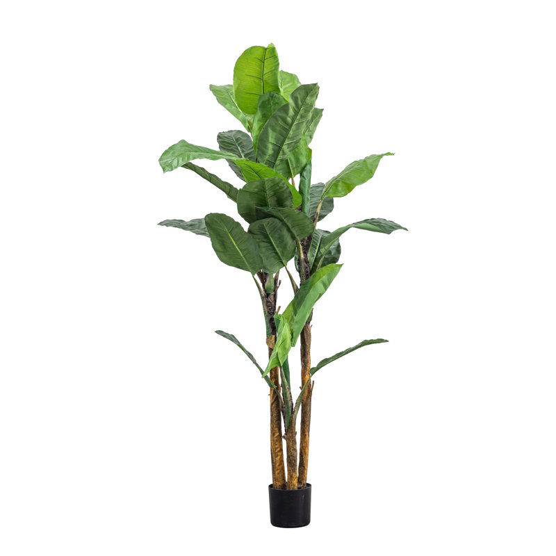 Faux Palm Tree in Pot, 203cm H x 23cm W x 20 D cm