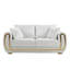 Canapé moderne de 170 cm en velours brossé avec accoudoirs arrondis et finis en métal doré-1671587153-1672124261