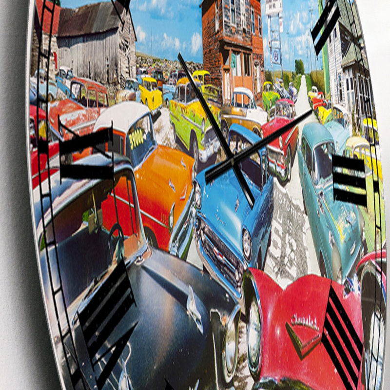 The Tri Five - Grande horloge murale moderne, Petit