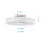 Ventilateur de plafond à DEL à double anneau de luxe 20 po avec lumière - Design encastré moderne, pales cachées, éclairage à intensité variable et télécommande, ventilateur silencieux à profil bas pour chambre à coucher, salon (blanc)