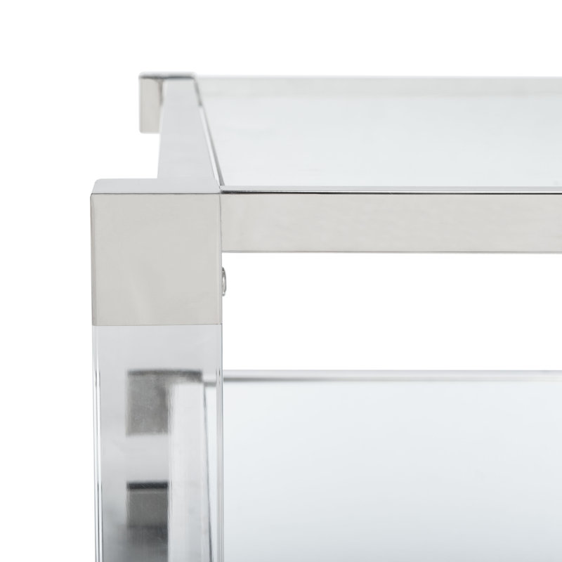 Coffee Table, Clear/SIlver