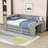 Full Wood Daybed with Twin Trundle, LED Light, 2 Drawers and Charging Station-650210234