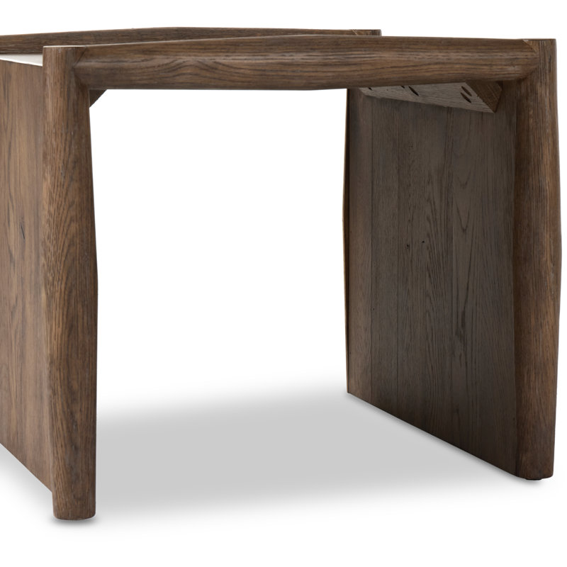 Glenview Solid Wood End Table, Weathered Oak