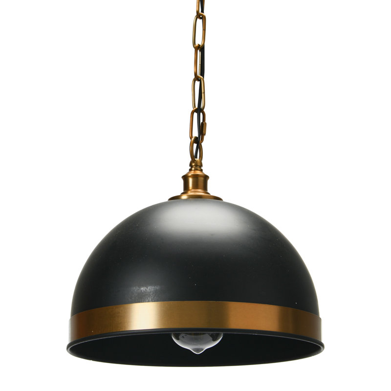 Plafonnier en métal, noir et nickel antique, Or
