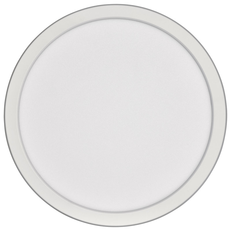 White Aluminum 9" Round LED Flush Mount Ceiling Light