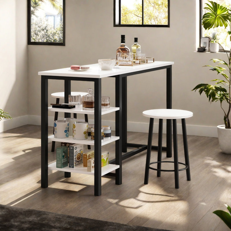 Table de bar et tabourets 