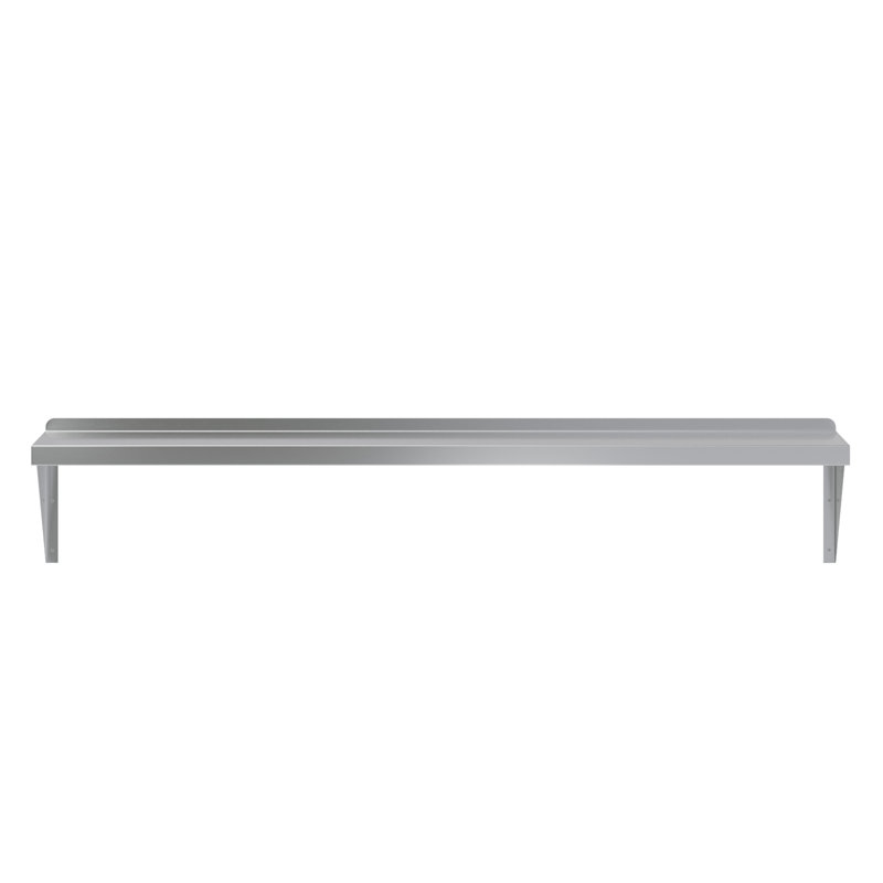 60" Stainless Steel Wall Shelf with Brackets for Kitchen and Garage