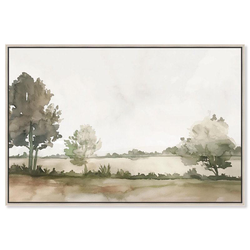 «Lawnside Escape», toile rustique par Art Remedy, Cadre argenté, H 31 po x l 46 po