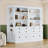 Versatile Two Bookshelf Suite with LED Lighting and Multiple Storage Options for Various Rooms