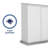 Absco Space Saver 7' W x 3' D Metal Galvanized Steel Weather Resistant Lean-To Storage Shed Surfmist-111668718