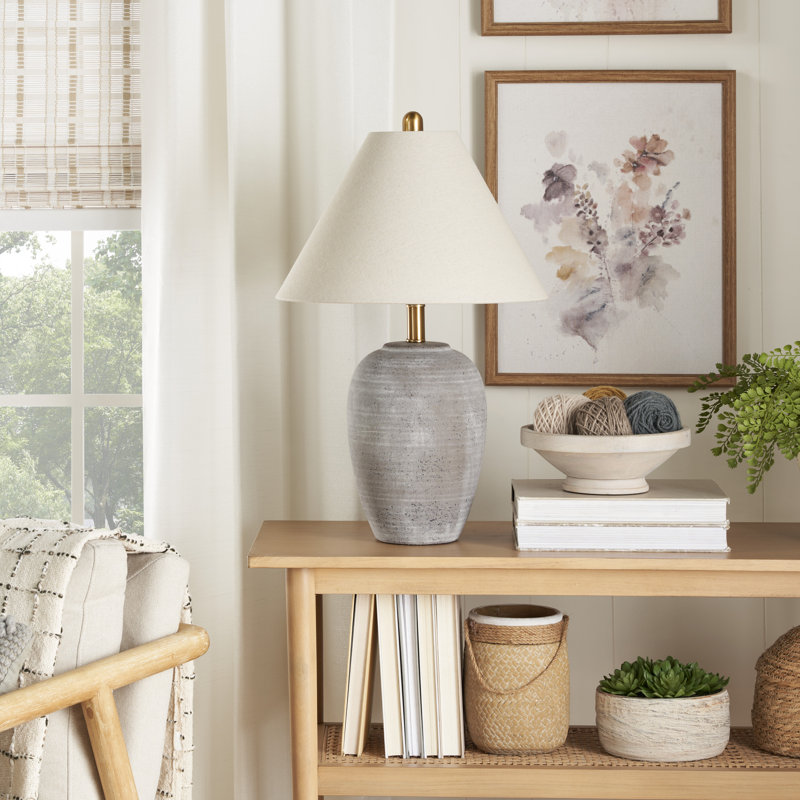 Lampe de table en céramique Bethnal, Brun, Beige