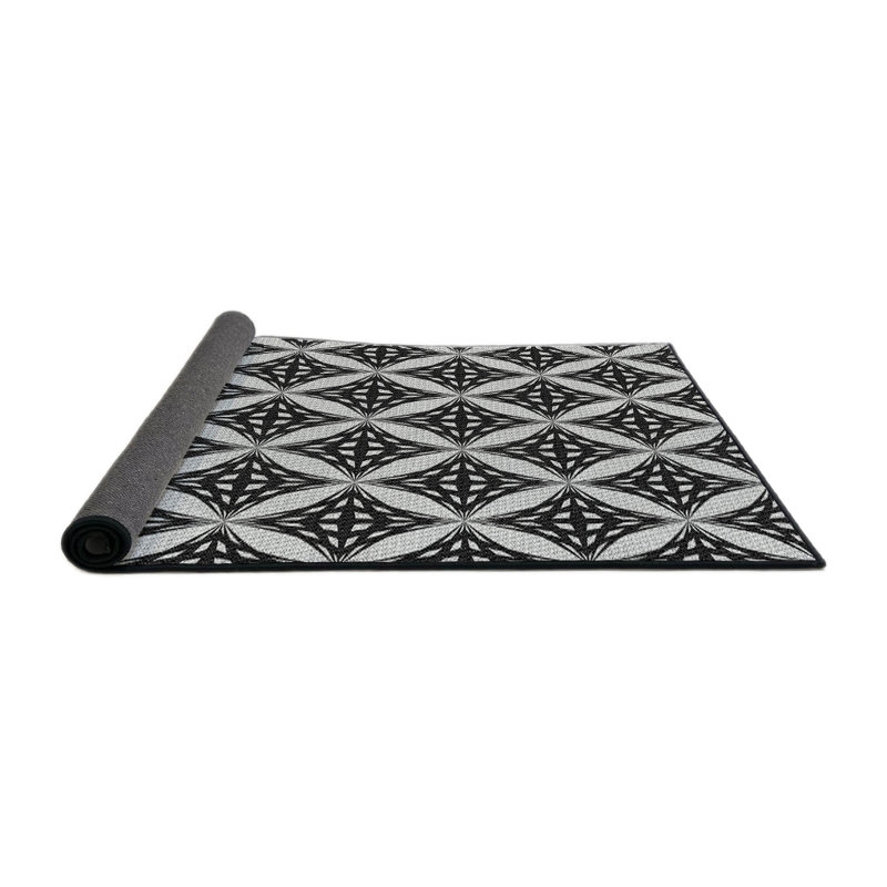 Tapis noir / gris Power Loom, Carré 6 pi