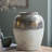 Round Sienna Brown Ceramic Accent Vase-1256468752
