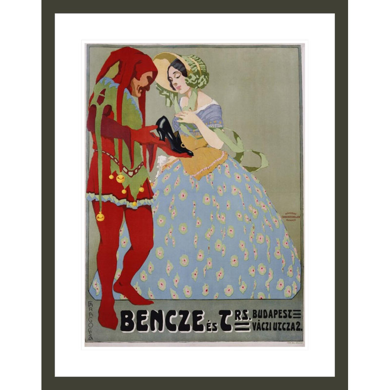 Bencze es Trs. Affiche par Geza Farago - Impression Giclée sur cadre, H 29,5 po x l 23,2 po