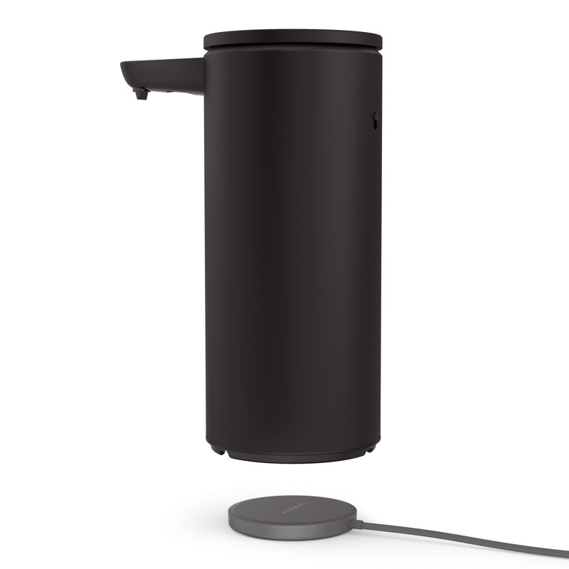 14 oz. liquid sensor pump with caddy, high-grade steel, Black