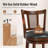Avis 30" Traditional Upholstered Bar Stool with Faux Leather Swivel Seat and Rattan Back Rubber Wood Frame (Set of 4)-1671252324