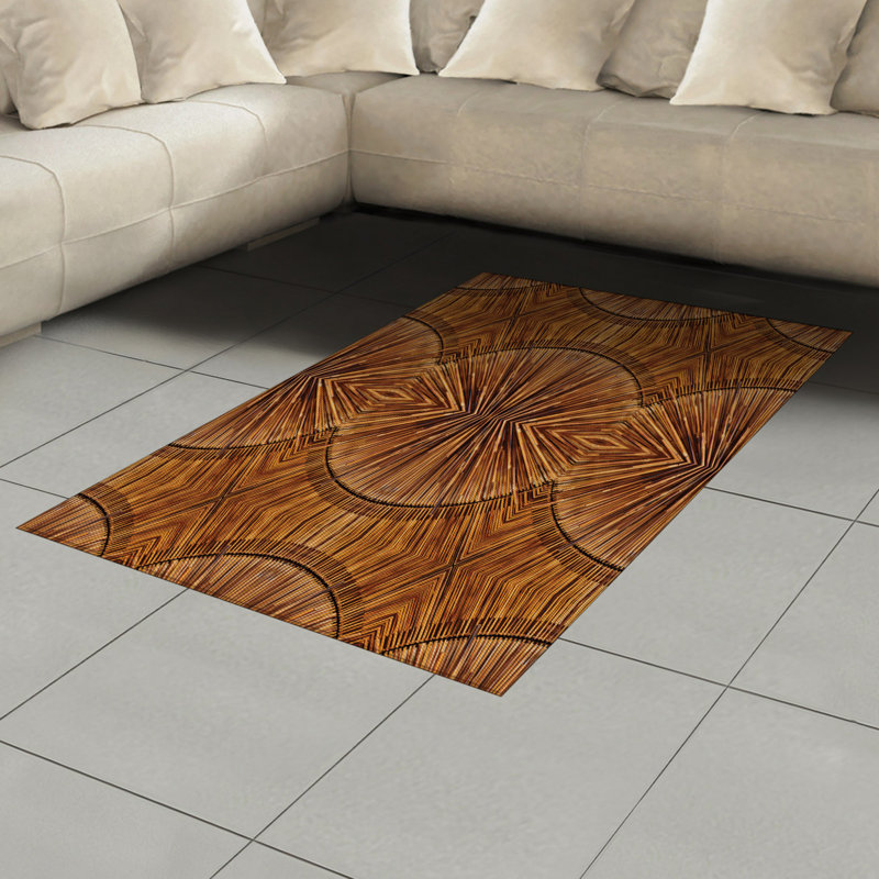Tribal High Density Long Fiber Poly Threads Decorative Area Rug Carpet, Rectangle 4' x 5'8"