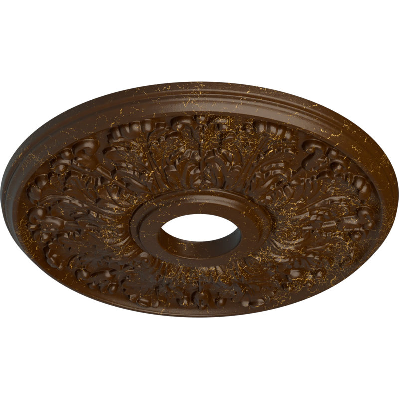Médaillon de plafond H 16,5 po x l 16,5 po x P 1,125 po Apollo, Craquelure racinette