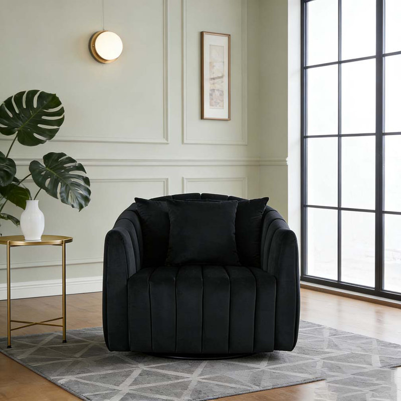 40" Foldable Single Sofa Bed with Armrest & Backrest, Black