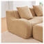 Canapé d'appoint sans accoudoir avec coussin en tissu Teddy Camel, siège simple modulaire-129512908-129512910