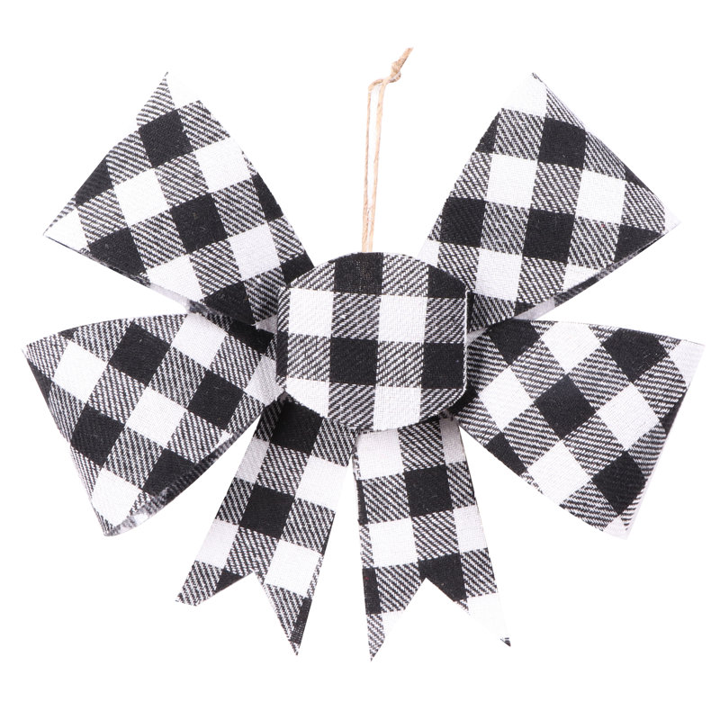 Ornement à motif écossais 7 "7", Noir