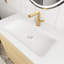 Meuble-lavabo autoportant en chêne blanc de 40 po avec lavabo en céramique blanche et porte à fermeture en douceur 2 contreplaqués-788157935