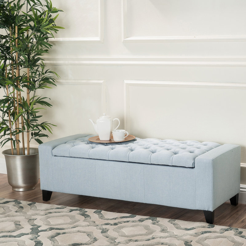 Banc de rangement rabattable, Bleu