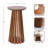 Klarc Modern Round Slatted Wood Drink Table-277339174