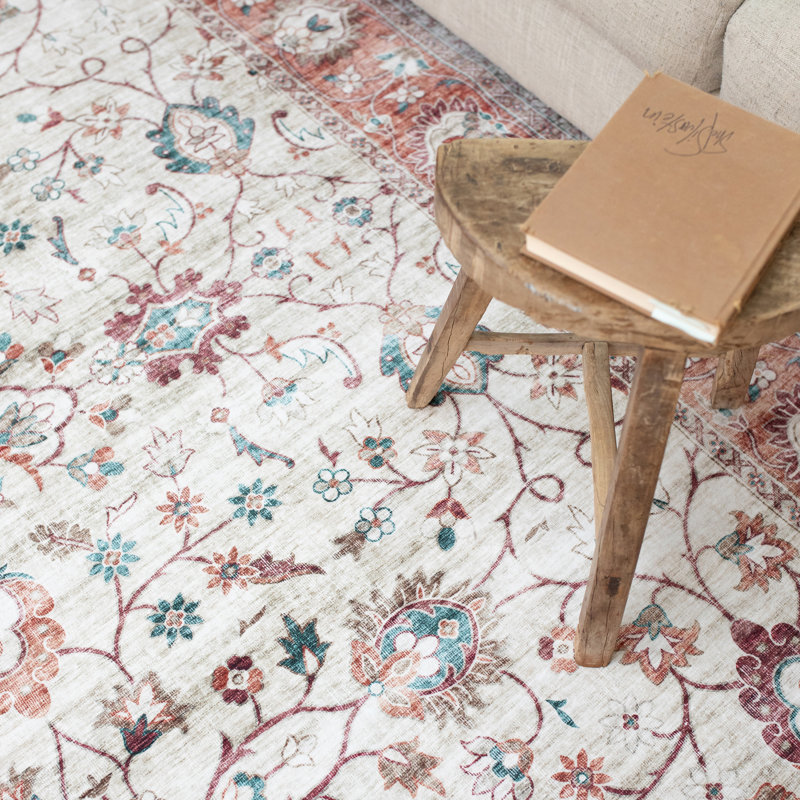 Maderia Washable Oriental Indoor Rug, Rectangle 5' x 7'