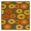 Machine Washable Botanical Brown Area Rug