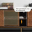 Meuble télé de rangement rétro luxueux en parquet brun et brun foncé, 78,74 pouces.-1223014176