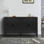 Armoire décorative de style campagnard 60 pouces avec 4 portes et tablette réglable-1050596073